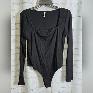 Halara Black Long Sleeve Bodysuit Size Large